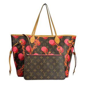 LOUIS VUITTON Monogram Ramages Neverfull MM Pouch Set Bag Shoulder Multicolor LV
